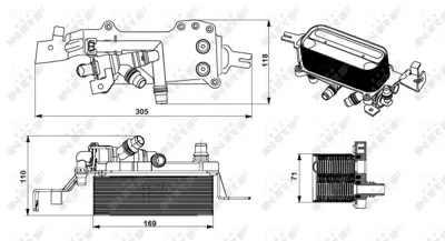 NRF 31749 Sanzıman Yag Sogutucu Bmw N53 N52 F10 F11 F13 7638580