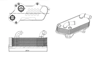 NRF 31828 Saab 9-3 2.0 03-Oilcoolers 55565996 650011