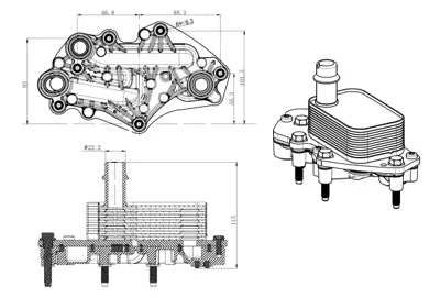 NRF 31842 Opel Zafira 1.6d 12-Oilcoolers 650165