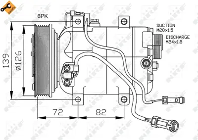 NRF 32027 Audı Cabriolet 2.6 91-Compressorswith Pag Compressor Oil 8D0260805A