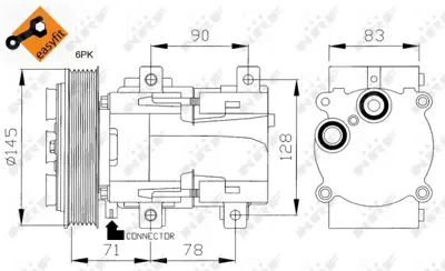 NRF 32085 Klıma Kompresoru Ford Transıt 91>00 R97VW19D629AB