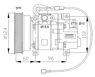 NRF 32099G Mazda Premacy 1.8 99-Compressorswith Pag Compressor Oil H12A1AA4DJ
