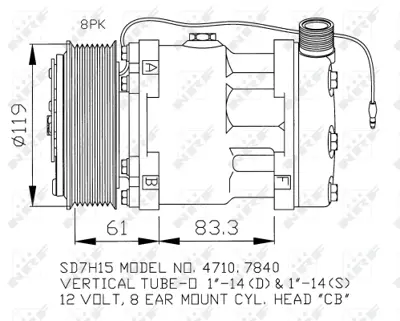 NRF 32132 Klıma Kompresoru Renault Espace 2.0 91- 7701499840