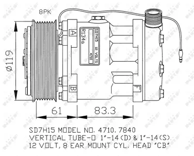 NRF 32132G Klıma Kompresoru Renault Espace 2.0 91- 7701499840