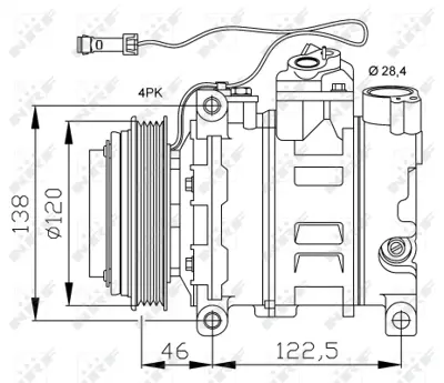 NRF 32167 Audı A6 2.5d 97-Compressorswith Pag Compressor Oil 4D0260805C 4D0260808A 4Z7260805