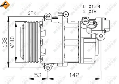 NRF 32184 Klıma Kompresoru Bmw E46 E83 E85 9182795