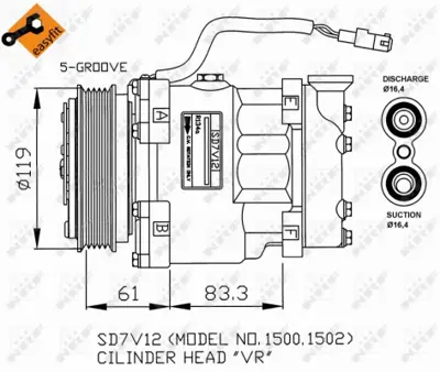 NRF 32219G Klıma Kompresoru Peugeot 206 1.4 99- E162006 E162211