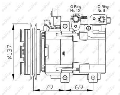 NRF 32223G Klıma Kompresoru Hyundaı H1 2.5d 98- 977014A370