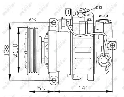 NRF 32229 Audı A4 2.0 01-Compressorswith Pag Compressor Oil 8E0260805G