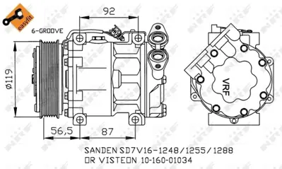 NRF 32271G Klıma Kompresoru Focus Iı 1.6tdcı C Max 1.6tdcı 07> Mazda 3 1.6cdı Volvo S40 1.6d 2.4 D5 00>012 C30  8603685 BP8F61450E RM3M5H19D629KG