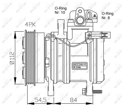 NRF 32439G Kıa Picanto 1.1 04-Compressorswith Pag Compressor Oil 977010X000