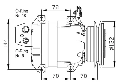 NRF 32440G Kıa Pregio 2.7d 96-Compressorswith Pag Compressor Oil OK72B61450E