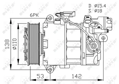 NRF 32463 Klıma Kompresoru Bmw N43 B16 N46 B20 E87 E90  X1 E84 9182793