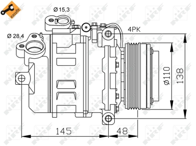 NRF 32465 Klıma Kompresoru Bmw E46 E53 E83 6956493