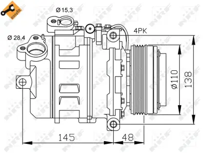 NRF 32465 Klıma Kompresoru Bmw E46 E53 E83 6956493
