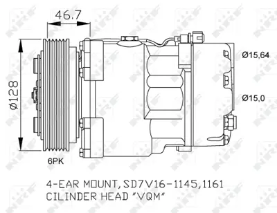 NRF 32489 Klıma Kompresoru Vw Transporter 2.5d 91- 7D0820805