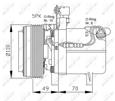 NRF 32490 Klıma Kompresoru Bmw M52 B25 B28 E36 9069547