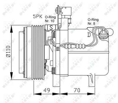 NRF 32490 Klıma Kompresoru Bmw M52 B25 B28 E36 9069547