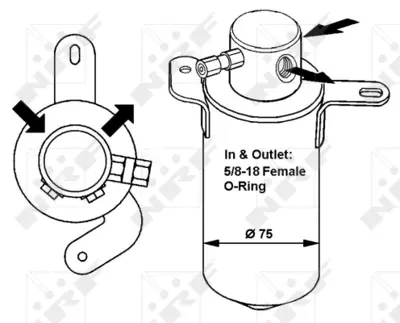 NRF 33166 Mercedes C-Series 1.8 94-Receiver Driers A2028300283