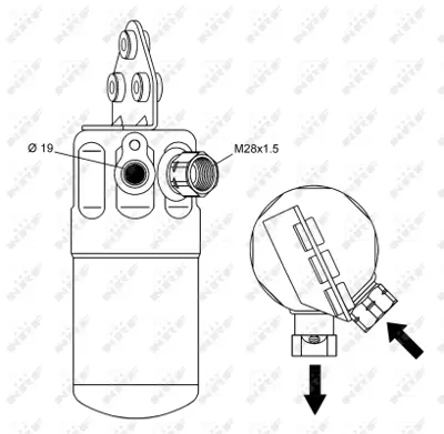 NRF 33236 Audı A6 2.5d 97-Receiver Driers 4B0820193A