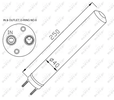 NRF 33286 Chevrolet Kalos 1.2 06-Receiver Driers 96539636 OK30C61500D