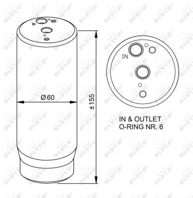 NRF 33341 Honda Civic 1.3 92-Receiver Driers 80351ST0305