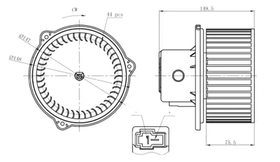 NRF 34275 Hyundaı Santa Fe 2.0d 01-Interior Blower 972303A000