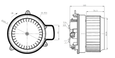 NRF 34287 Fan Motoru A6 A7 11>18 A8 10>17 4H1820021C