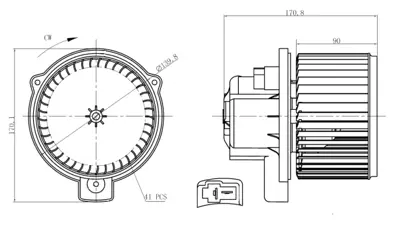 NRF 34300 Smart City Coupe 0.6 98-Interior Blower 