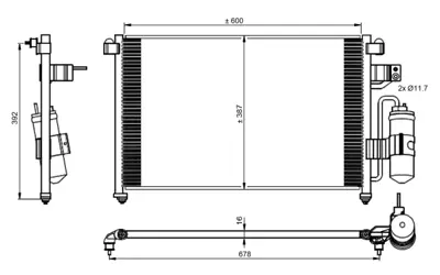 NRF 350016 Chevrolet Evanda 2.0 05-Condenserwith Dryer 96490238