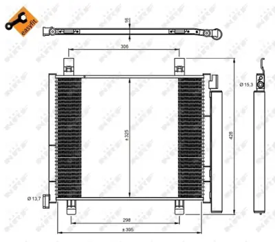 NRF 350045 Vw Up 1.0 12-Condenserwith Dryer 1S0820411J