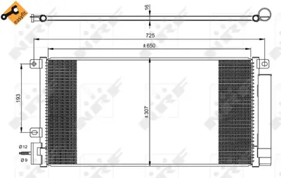 NRF 350067 Opel Mokka 1.4 13-Condenserwith Dryer 95321793 95465726