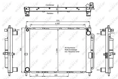 NRF 350068 Nıssan Micra 1.5d 03-Condenserwith Dryer 21400AX301