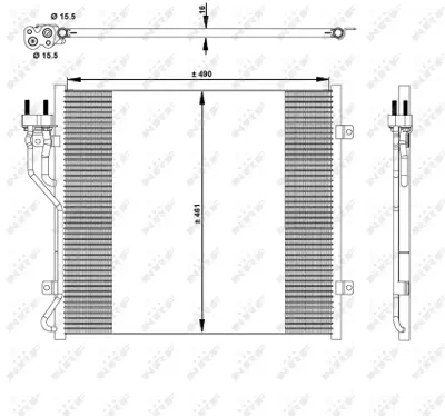 NRF 350129 Jeep Cherokee 01-Condenser V857465AA
