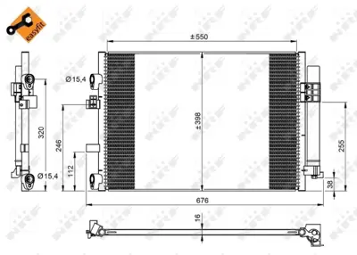 NRF 350209 Klıma Radyatoru Ford C-Max 10>19 AV6119710BC