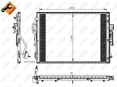 NRF 350218 Mercedes S-Series 3.0d 06-Condenser A2215010154