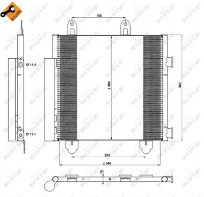 NRF 350231 Klıma Radyatoru  Cıtroen C1 1.0 14- 88450YV020 B000995480