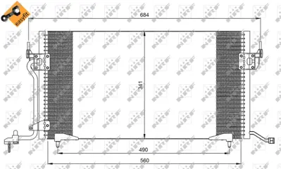NRF 35260 Klıma Radyatoru P306-Partner-Xsara-Xsara Iı -Zx Benzınlı  Olcu (555×350×21) E163345