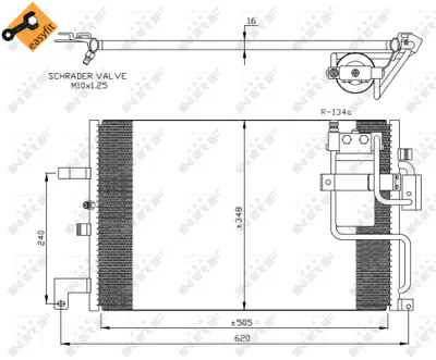 NRF 35299 Saab 9-3 2.0 98-Condenserwith Dryer 4758637