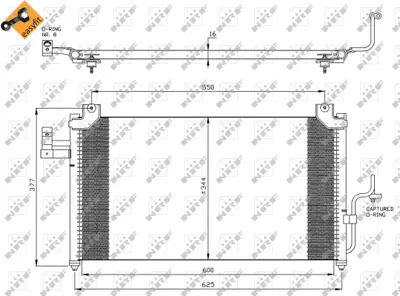 NRF 35356 Mazda Premacy 1.8 99-Condenser L4800C100A