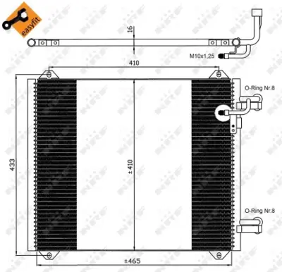 NRF 35362 Audı A2 1.4 00-Condenser 8Z0260403F