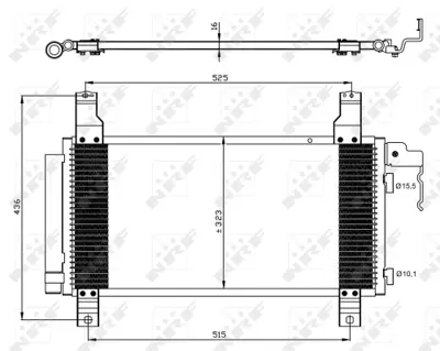 NRF 35464 Mazda 6 2.0d 03-Condenserwith Dryer GJYG6148Z