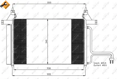 NRF 35495 Fıat Stilo 1.9d 02-Condenserwith Dryer 46745840