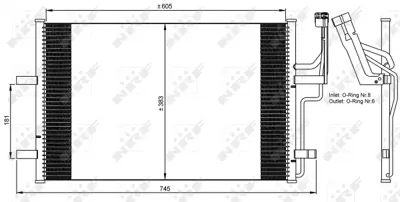 NRF 35507 Mazda 3 1.6d 04-Condenser BP8F61480
