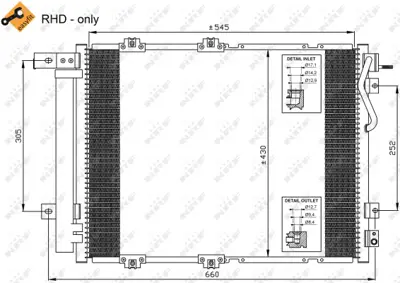 NRF 35519 Kıa Sorento 2.5d 03-Condenserwith Dryer 976063E601