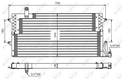 NRF 35534 Vw Passat 1.8 88-Condenser 3A0820413A