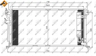 NRF 35541 Mıtsubıshı Lancer 1.6 01-Condenserwith Dryer MR500441