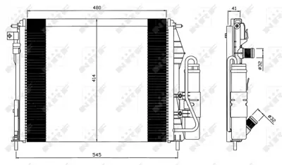 NRF 35547 Motor Radyatoru Clıo Iı Kangoo 1,2 8v Mekanık Klımalı (480×414,5×28) / (2 Sıra Al+pl Sıstem) 8200778910