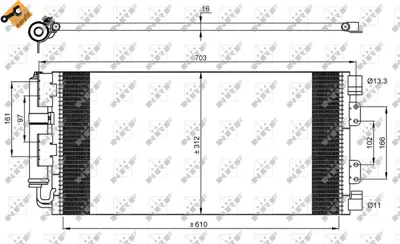 NRF 35548 Klıma Radyatoru Land Rover Freelander 1.8 2.0 98>06 JRB500080