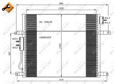 NRF 35577 Jeep Grand Cherokee 2.7d 99-Condenser 55116931AA